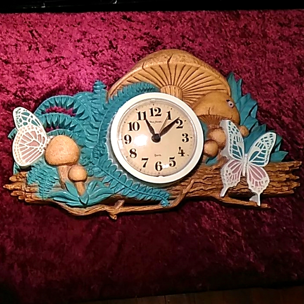 Vintage 1970s Mushroom , Burwood Clock. Untested.